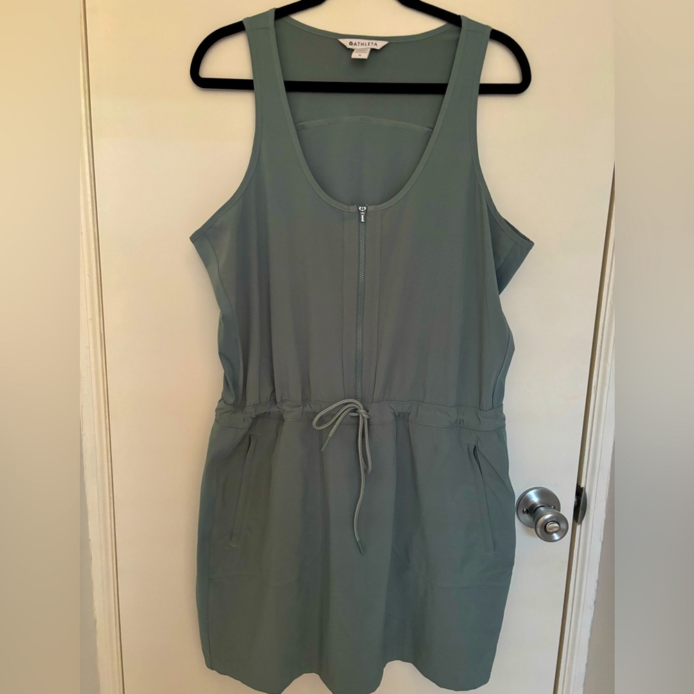 Athleta Green Sleeveless Dress